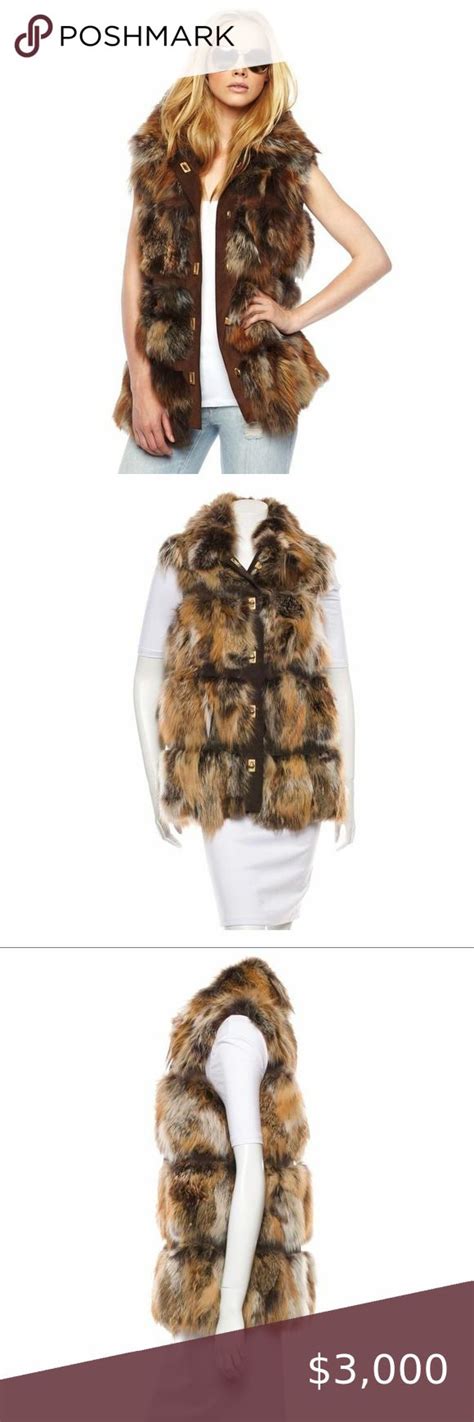 michael kors fox fur lodge vest